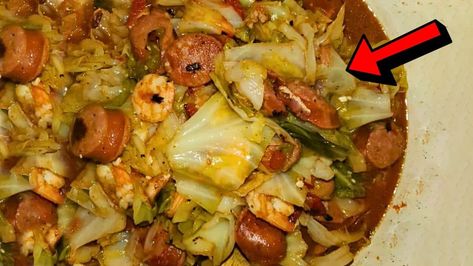 Easy-to-Make Spicy Cabbage with Shrimp and Sausage Cabbage Jambalaya, Cajun Cabbage, Kfc Coleslaw Recipe, Cabbage And Sausage, Colby Jack, Fried Cabbage, Colby Jack Cheese, Spicy Pork, Spicy Sausage