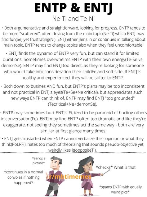 Entp Friendship, Entj X Entp, Entp Relationship, Entj Entp, Myers Briggs Test, Jungian Psychology, Personality Growth, Mbti Types, Mbti Memes