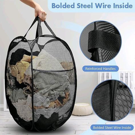 Tired of messy laundry piles? 🧺 Check out this sturdy, foldable Pop Up Mesh Laundry Hamper. Perfect for any space! Keep your room tidy with ease. 🧼✨ Grab yours now: https://amzn.to/3SxKBrI #HomeEssentials #LaundryDay #Organization #amazonfinds #musthave ##BackToSchool Laundry Sorting, Dorm Room Styles, Laundry Hampers, Collapsible Laundry Basket, Washing Basket, Garbage Bags, Laundry Storage, Ceiling Fan In Kitchen, Clothing Storage