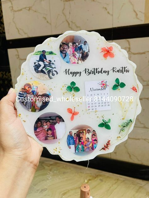 Happy Birthday Resin Frame, Resin Photo Frame Ideas For Birthday, Resin Photo, Bridal Gift Wrapping Ideas, Resin Work, Resin Frame, Diy Presents, Birthday Frames, Resin Tutorial