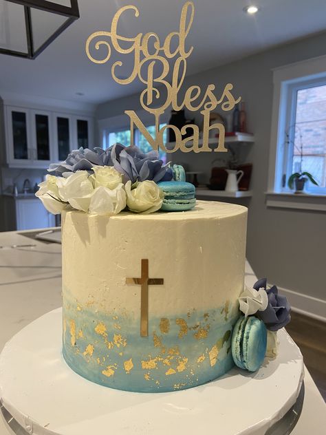 Confirmation Cakes For Boys, Communion Cakes For Boys, Boy Communion Cake, Baptism Cake Boy, Comunion Cake, Confirmation Cakes, Christening Cakes, Christian Shirts Designs, Communion Cakes