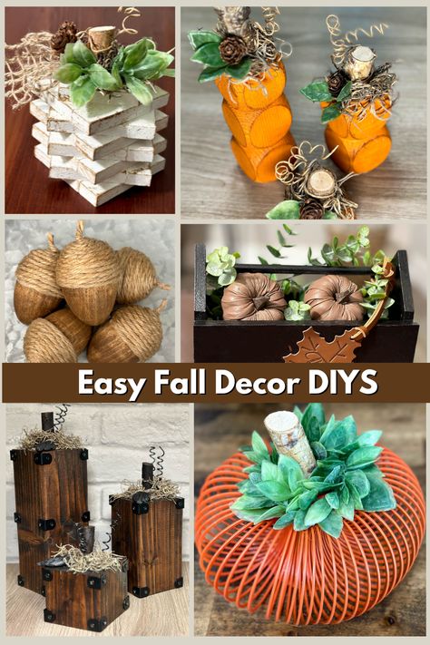 DIY Easy Fall Decor on a Budget/ Dollar Tree Fall Decor Fall Diy Decor Dollar Store, Dollar Tree Fall Crafts, Fall Decor On A Budget, Dollar Tree Fall Decor, Easy Diy Fall Decor, Fall Decor Dollar Tree, Easy Fall Decor, Dollar Tree Fall, Rustic Fall Decor