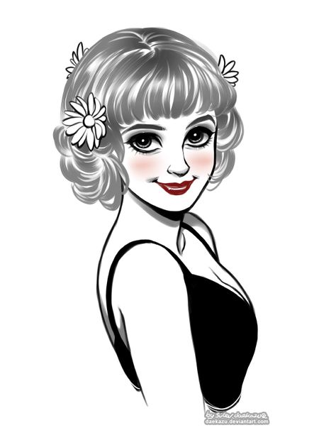 Miss Drew by daekazu on DeviantArt Daekazu Art, Pin Up Girl Drawing Sketches, Nudescene Art Girl, Minimalist Portrait, Hair Clipart, Facebook Account, Fashion Drawing Sketches, Cartoon Girl Drawing, Drew Barrymore