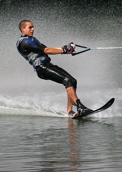 . Ski Silhouette, Slalom Skiing, Fit Guys, Snow Boarding, Water Skis, Water Ski, Water In The Morning, Lakeside Living, Lakeside Cottage