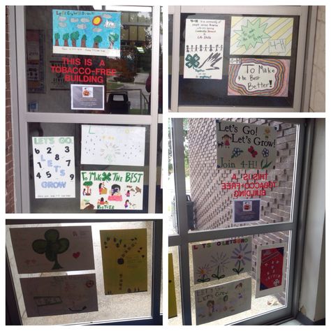 For National 4-H Week, Cooke County 4-H members made signs for the community! The library has some of these posters on display! Come by to see all the great artwork! #4H #4HWeek #artwork 4 H Club, Club Ideas, Class Activities, Ffa, Activity Ideas, The Library, The Community, On Display, 4 H