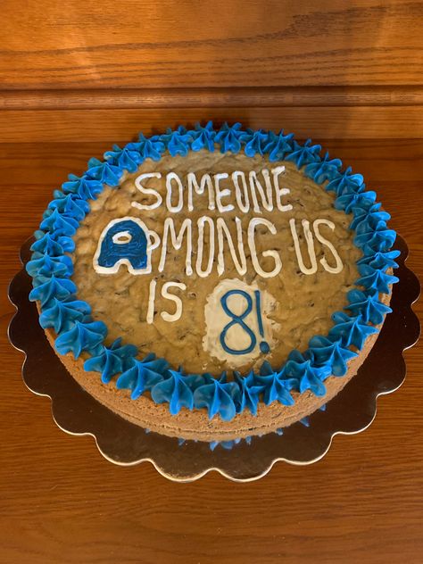 Among Us Cake, Cookie Cakes, Bday Ideas, Cookie Cake, 10th Birthday, Cute Cakes, Birthday Fun, Among Us, Fun Ideas