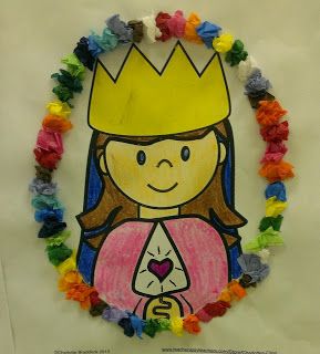 Faith Filled Freebies  - Free printable craft for the May Crowning of Mary. From Charlotte's Clips Crowning Of Mary, Queen Of Heaven And Earth, Mary Queen Of Heaven, Religion Activities, Faith Crafts, Free Printable Crafts, Catholic Education, Bible Story Crafts, Catholic Crafts