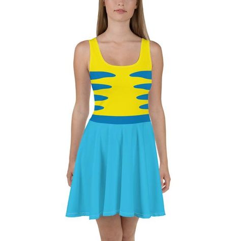 Disney Characters Halloween Costumes, Flounder Costume, Captain Marvel Costume, Mermaid Costumes, Pink Skater Dress, Disney Inspired Fashion, Skater Style Dress, Disney Bounding, Disney Bound Outfits