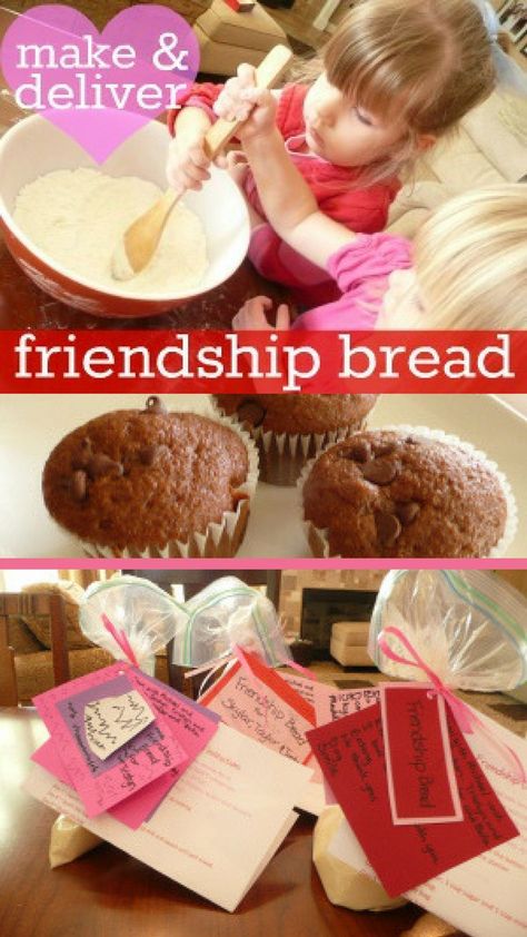 Valentine activities, friendship activities, baking activities for kids, bread making for kids #valentinesactivity  via @confidencemeetsparenting Baking Activities For Kids, Baking Activities, Free Preschool Activities, Friendship Bread Recipe, Preschool Cooking, Family Activities Preschool, Sharing With Friends, Cooking In The Classroom, Friendship Activities