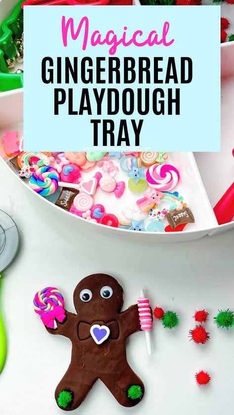 The winter season is here and we love celebrating with engaging activities for kids. In this blog post, we'll guide you through the process of creating a Gingerbread playdough tray that promises hours of imaginative play. Playdough Trays, Playdough Games, Gingerbread Playdough, December Preschool, Learning Games For Toddlers, Sensory Activities For Preschoolers, Imagination Play, Gingerbread Party, Playdough Activities