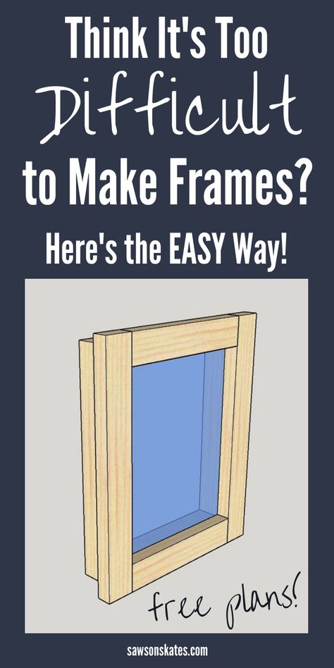 Diy Small Wood Picture Frames, Rustic Frames Ideas, Building Picture Frames, How To Build Picture Frames, Homemade Picture Frames Diy, Diy Art Frame How To Make, Wooden Frame Diy, How To Make Shadow Box Frame, Frame Making Diy