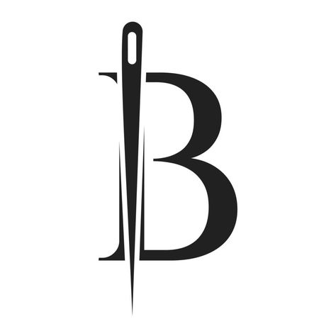 Letter B Tailor Logo, Needle and Thread Combination for Embroider, Textile, Fashion, Cloth, Fabric Template Logo Ideas For Fashion Brand, Tailor Logo Design Ideas, Fashion Design Logo Ideas Creative, Textile Logo Design Ideas, Fashion Designer Logo Ideas, Logo Design Ideas Fashion Clothing, Logo For Fashion Designer, Cloth Brand Logo, Embroidery Logo Design Ideas