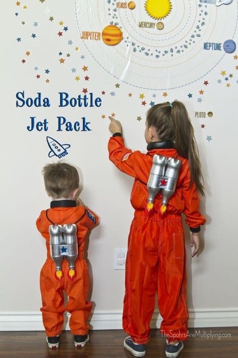 Diy Soda, Jet Packs, Space Costumes, Jet Pack, Bored Kids, Space Theme Party, Astronaut Birthday, Space Birthday Party, Vbs Crafts