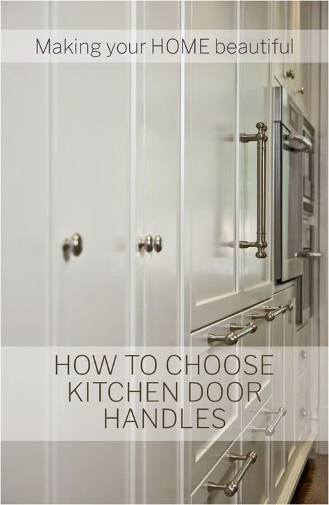 How to choose kitchen door handles - Making your Home Beautiful Kitchen Joinery, Type Of Kitchen, Hamptons Kitchen, Kitchen Plan, Hidden Cabinet, Leather Kitchen, Kitchen Door Handles, Farmhouse Kitchens, Kitchen Cabinets Makeover