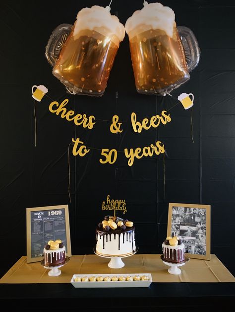 Cheers And Beers Dessert Table, Husband Birthday Ideas, Cheers And Beers Birthday, Events Theme, Surprise 30th Birthday, Beer Cheers, Event Themes, Husband Birthday, 30th Birthday