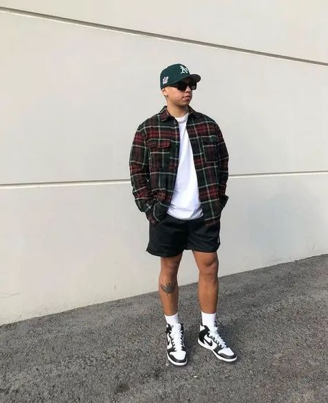 Explore Top 17 Men's Fall Flannel Outfits for 2024: Stylish & Versatile Fashion Trends for Every Occasion Red Plaid Flannel Shirt Outfit, Flannel And Shorts Outfits Men, Flannel With Shorts Outfits Men, Men Disney Outfits, Outfit Inspo Men Streetwear, Flannel With Shorts, Flannel And Shorts Outfits, Plaid Flannel Shirt Outfit, Mens Flannel Style