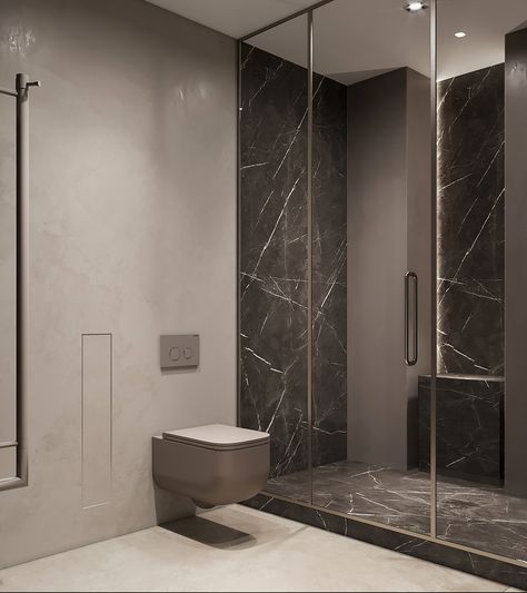 Two bathroom design ideas | Part 1 on Behance Ensuit Bathroom, Black Tile Bathrooms, Small Ensuite, Bathroom Colour, Design Hall, Modern Luxury Bathroom, Luxury Master Bathrooms, White Bathroom Designs, Washroom Decor