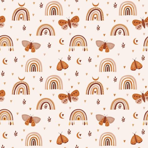 Rainbow Pattern Design, Boho Rainbows, Love Cartoon, Rainbow Cartoon, Cartoon Butterfly, Rainbow Clipart, Minimal Patterns, Wood Texture Background, Unicorn Illustration