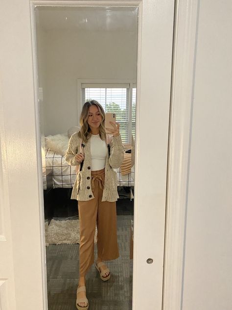 Comfy fall teacher outfit #fall #teacher #fashion #comfy Daycare Teacher Outfits Winter, Comfy Teacher Outfits Fall, Teacher Winter Outfits Elementary, Preschool Teacher Outfit, Teacher Outfit Fall, Teacher Winter Outfits, Teacher Outfits Winter, Comfy Teacher Outfits, Classroom Outfits