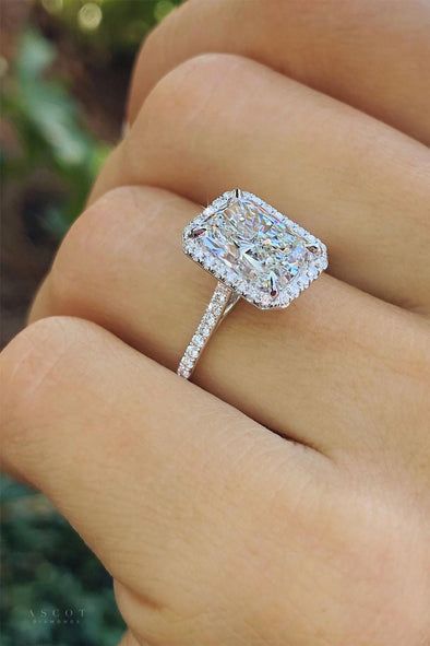 Halo Cut Engagement Ring, Ascot Diamonds, Halo Cut, Radiant Cut Diamond Engagement Rings, Dream Wedding Ring, Radiant Beauty, Engagement Ring Inspiration, Cute Engagement Rings, Cubic Zirconia Engagement Rings