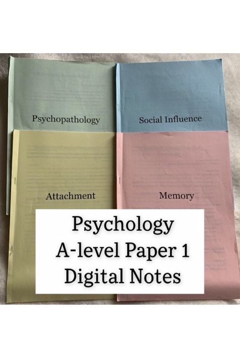 Memory Psychology, A Level Psychology, Psychology Revision, A Level Revision, Psychology A Level, Ap Psychology, Digital Notes, Student Christmas Gifts, A Level