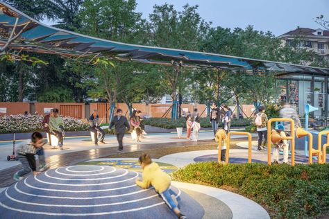 Gallery of Leshan Pocket Park / VIASCAPE design - 14 Public Park Design, Kid Playground, Preschool Playground, Play Area Ideas, Park Project, Pocket Park, Public Park, Parking Design, Kids Playground