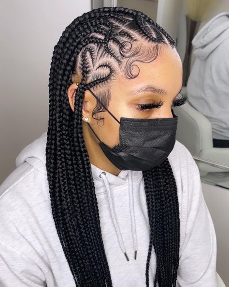 50 Unique Tribal Braids Too Pretty to Pass Up - Hair Adviser Cornrow Designs, Heart Braid, Unique Braids, Individual Braids, Colored Braids, African Hair Braiding Styles, Braids Hairstyles Pictures, Stitch Braids, Fulani Braids