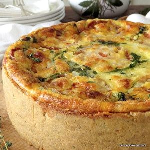 Ham & Arugula Quiche With Creamy Havarti & Smoked Gouda Arugula Quiche, Paleo Easter, Low Carb Quiche, Ham Quiche, Low Carb Breakfasts, Smoked Gouda Cheese, Low Carb Maven, Gouda Cheese, Smoked Gouda