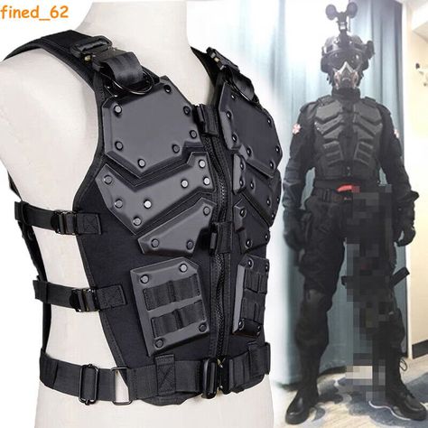 Outdoor Special Forces Sports Tactical Vest CS Protective Combat Vest Body Armor Package:1pc   Brand new and high-quality   Fabric：EVA protective board; Polyester; High elastic sponge   This vest is suitable for people weighing less than 85kg.   Note:   1.Manual measurement of dimensions with an error of 1-3cm is normal.   (Size: 1cm = 0.394 inch, 1 inch = 2.54cm)   2.The real color of the item may be slightly different from the pictures shown on website caused by many factors such as brightness of your monitor and light brightness. PaymentDelivery detailsTerms of salesAbout usContact us Payment   We accept PayPal/ Google Pay /Visa / Master Card /Amex /Discover Payments If you have any questions about payment. Please feel free to contact me.  Delivery details   After you place the order, w Tf 141, Combat Vest, Molle Vest, Combat Suit, Armor Vest, Self Defence Training, Tactical Wear, Futuristic Armour, Superhero Cosplay