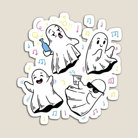 Ghost Dancing, Dancing Ghosts, Dancing Ghost, Dye Art, Funny Dancing, Ghost Party, Hydroflask Stickers, Dance Humor, Party Funny