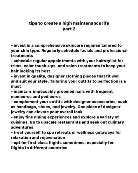 High Maintenance Routine, High Maintenance Aesthetic, Girl Hacks, Practicing Self Love, Self Care Bullet Journal, Baddie Tips, Writing Therapy, Financial Life Hacks, High Maintenance