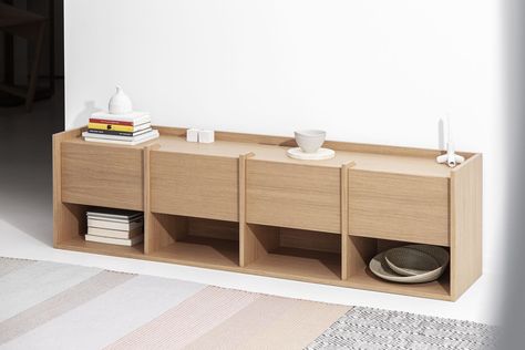 MIES family - Sideboards - PORVENTURA - Wood | MOM Office Storage Cabinet, Tv Rack, Sleek Storage, Wooden Sideboard, Oak Sideboard, Low Cabinet, Room Storage, Wooden Cabinets, American Walnut