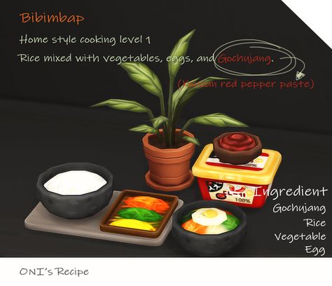 August Korean Recipe 2 Set | ONI on Patreon Korean Recipe, Sims 4 Kitchen, Cooking For A Group, Sims 4 Traits, Free Sims, Sims 4 Gameplay, Sims Four, Edible Food, Best Sims