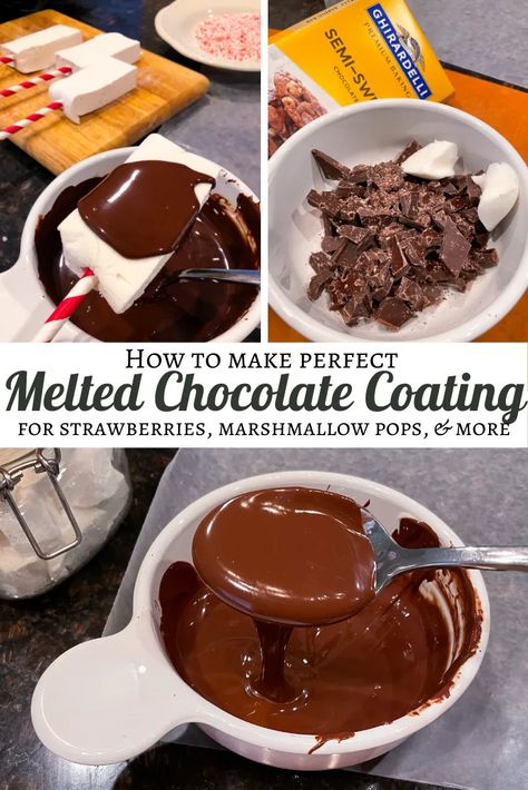 Perfect Chocolate Coating Best Melting Chocolate For Molds, Chocolate Coated Marshmallows, Best Melting Chocolate For Dipping, Cake Pop Chocolate Coating, Best Chocolate For Melting, Dipping Chocolate Recipe That Hardens, Melting Chocolate Chips For Dipping, How To Make Melted Chocolate For Dipping, Dipping Chocolate That Hardens