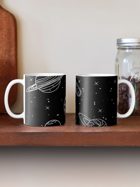 Pottery Painting Space Mug, Galaxy Pottery, Night Sky Mug Painting, Ideas Ceramica, Galaxy Mug, Night Sky Mugs, Our Galaxy, Mugs For Sale, Mug Designs