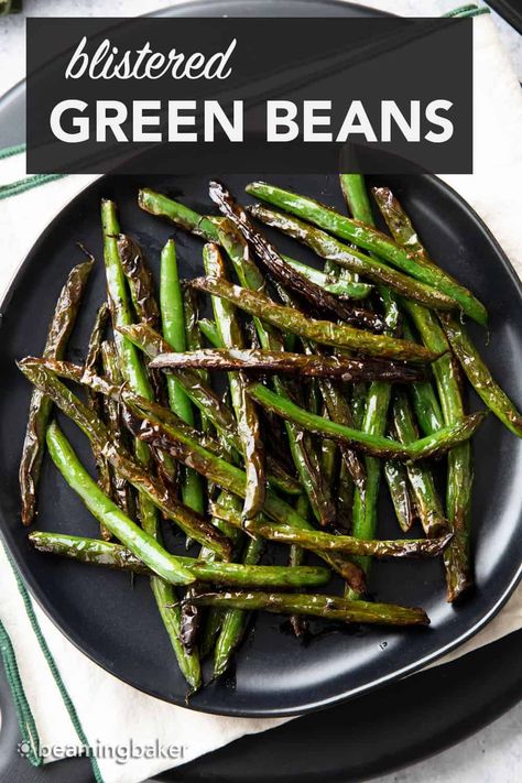 Firecracker Green Beans Recipe, Blackened Green Beans, Blistered Green Beans With Garlic, Teriyaki Green Beans Recipes, Salt Grass Green Beans Recipe, Saltgrass Green Beans Recipe, Vegan Green Bean Recipes, Dried Green Beans, Charred Green Beans