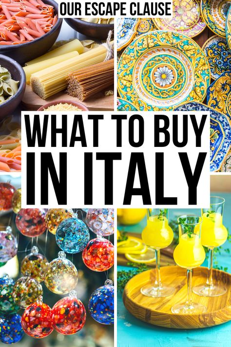 What to Buy in Italy: 35+ Best Italy Souvenirs - Our Escape Clause Souvenir From Italy, Best Souvenirs From Rome, Best Things To Buy In Italy, Things To Buy In Rome, Best Souvenirs From Italy, What To Buy In Italy, Sigonella Italy, Italy Trip Outfits, Italy Souvenirs