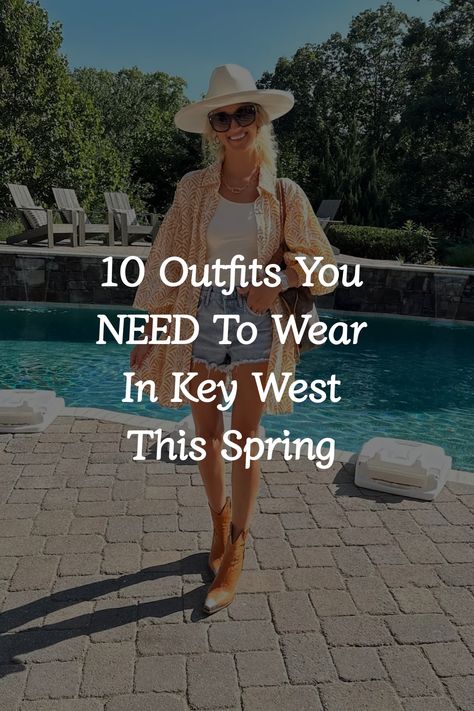 Get ready for Key West spring vibes with simple, cute outfits that scream island aesthetic! Pack your bags and click for your perfect spring wardrobe. 🌺🌴 #KeyWestReady What To Wear In Key West In February, Florida Keys Outfit Ideas, Key West Aesthetic Outfits, What To Wear In Key West, Key West Florida Outfits, Key West Instagram Spots, Key West Kitten Outfits, Key West Outfit Ideas, Simple Cute Outfits