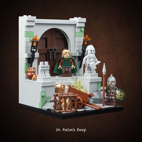 Helm's Deep | In my final LotR scene Théoden and his people … | Flickr Lego Zelda, Lego Lotr, Lego Lord Of The Rings, Lego Hobbit, Helms Deep, Lego Organization, Lego Inspiration, Lego Spaceship, Lego Custom Minifigures