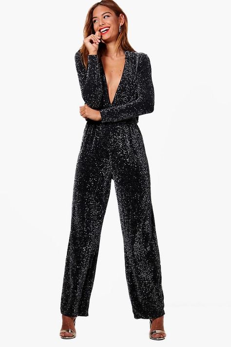 Dixie Open Front Wide Leg Jumpsuit Sparkle Jumpsuit, Jumpsuit Palazzo, Ball Inspiration, 70s Jumpsuit, Hoco Ideas, Glitter Jumpsuit, Disco Jumpsuit, Baddie Outfit, Beach Getaway