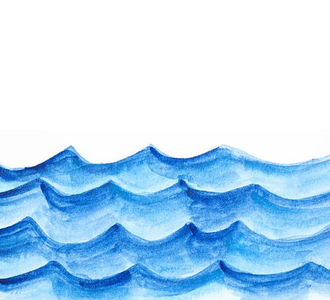 Watercolor Waves, Wave Drawing, Watercolor Wave, Sea Illustration, Nautical Inspiration, Gcse Art Sketchbook, Wave Illustration, Waves Vector, Waves Ocean