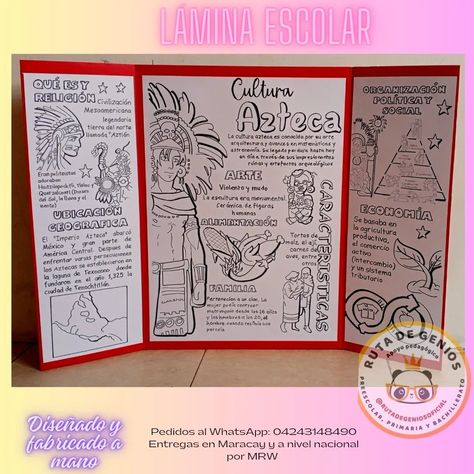 Lapbook de este súper imperio.. Quieres que tu representado termine el trabajo en clase o en casa? Claaaaro que si... Te lo ofrecemos en blanco y negro para que participe en el proceso.. Que solo quieres el diseño en digital para que tu representado sepa lo que tiene que hacer en clase? También te lo hacemos... Te apoyamos.. porque somos el complemento de tus ideas. Contáctanos vía WhatsApp al 04243148490 #lapbookcreativo #lapbookmaracay #lapbook #lapbooks Lapbook Ideas, Lap Book, Teaching Inspiration, Guatemala, Books, On Instagram