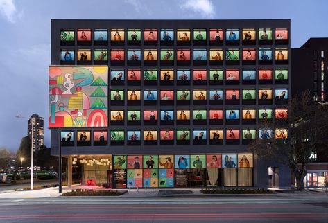 Citizen M Hotel, Citizen M, Trendy Hotels, Seattle Hotels, Nursery Office, Emerald City, Window Installation, Facade Design, Facades