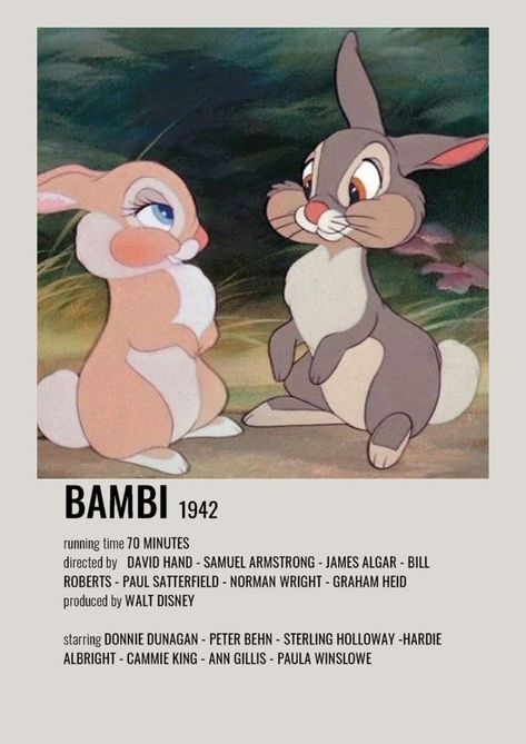 Disney Old Movies, Bambi Movie, Classic Movies List, Old Disney Movies, Disney Movie Scenes, Good Animated Movies, Disney Movie Posters, New Disney Movies, Iconic Movie Posters