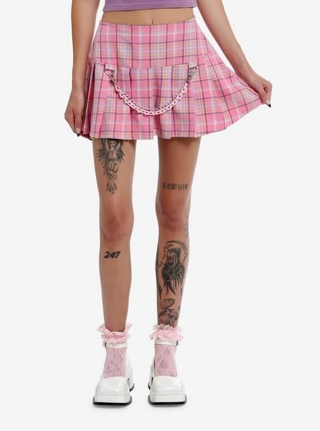 Sweet Society, Skirts Hot, Right Arrow Icon, Pink Skirts, Purple Plaid, Pink Plastic, Pink Skirt, Hoodie Girl, Plaid Print