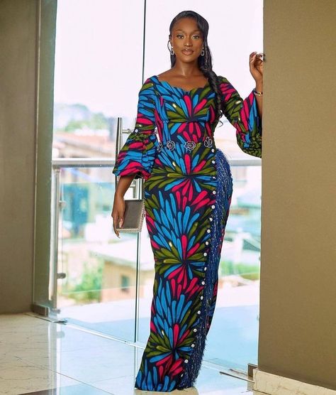 Long Fitting Ankara Dresses, Ankara Long Straight Dress, Long Ankara Dresses Classy, Latest Long Ankara Dress Styles, Long Ankara Dress Styles, Long Ankara Dresses, African Wears, Ankara Outfits, African Goddess