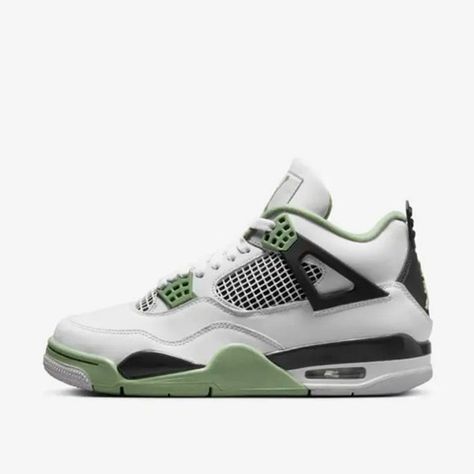 Oil Green Womens ( Jordan 4 ) Sneakers EU 40.5 / W 9.0 / M 7.5 Air Jordan 4 Seafoam, Air Jordan 4 Retro Seafoam, Jordan 4 Retro Seafoam, Jordan 4 Seafoam, Green Jordans, Nike Air Jordan 4 Retro, Gentlemen Wear, Nike Air Jordan 4, Urban Sophistication