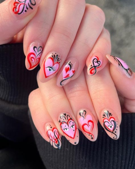 There are so many cute and clever Valentine's nail art ideas to choose from, both easy enough to do yourself and others that you may prefer to have done by a professional.
Scroll through This article and get ready to fall in love with some amazing and inspiring manicure ideas. S Nails Designs, Valentine Nails Design, Valentine Nails Designs, Vday Nails, S Nails, Super Cute Nails, February Nails, Valentine Nails, Heart Nail Art