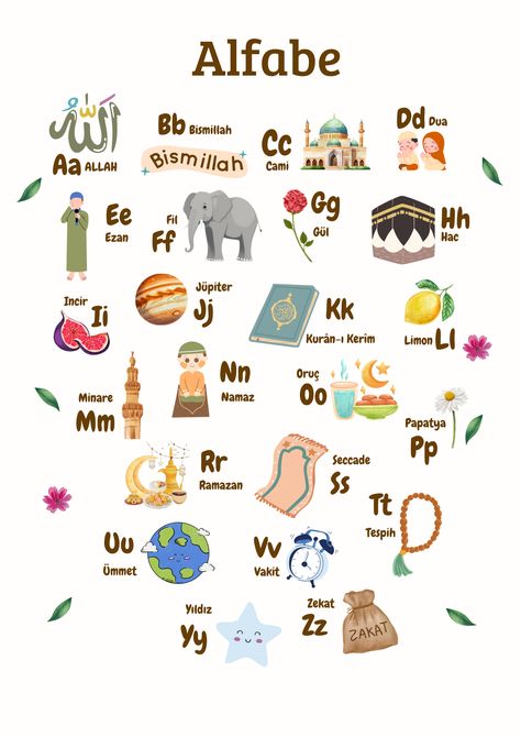 Islamic Alphabet - Turkish / German Turkish Alphabet, Islamic Alphabet, Best Nature Images, English Alphabet, Arabic Calligraphy Art, Nature Images, Calligraphy Art, Alphabet, Arabic Calligraphy