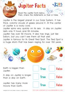 Jupiter Preschool Activities, Jupiter Activities, Jupiter Facts For Kids, Jupiter Project, Jupiter Facts, Solar System Facts, Reading Analysis, Counting Practice, Dinosaur Facts